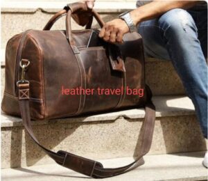 leather travel bag