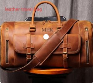 leather travel bag